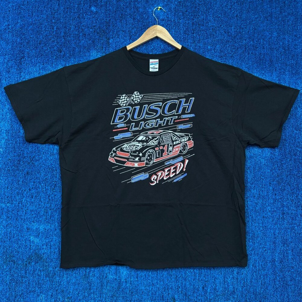 Busch Light Racing Speed Beer Racecar Tailgate Promo Tee XXL